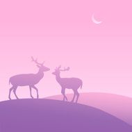 Vector deer silhouette N2