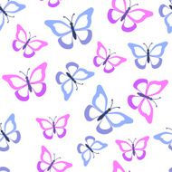 Seamless pattern with butterflies Vector illustration N4
