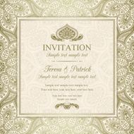 Baroque invitation gold and beige