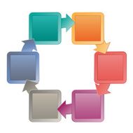 Infographic template with text areas on 6 positions N2