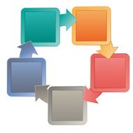 Infographic template with text areas on 5 positions N2