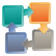 Infographic template with text areas on 4 positions N2