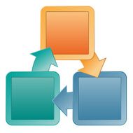 Infographic template with text areas on 3 positions N2
