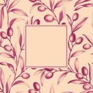 Seamless olive bunch fabric N8