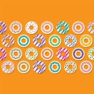 Colorful Donut Border Background