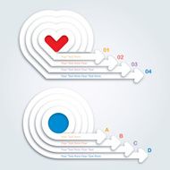 Infographics heart and circle N2