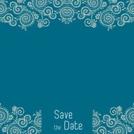 Greeting card template for wedding or birthday party invitation decorated