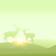 Vector deer silhouette N3