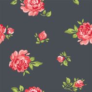 Vector vintage seamless floral pattern wallpaper with roses