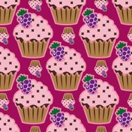 Cream cake pink seamless pattern