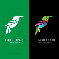 Vector image of an hummingbird design N4