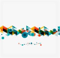 Clean colorful unusual geometric pattern design N215