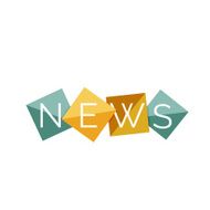 Word concept on color geometric shapes - news N11