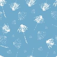 Leaves flowers hand drawn grunge background N4