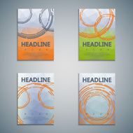 Set of vector colorful illustrations Brochure design