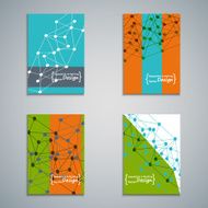 Set of colorful backgrounds for scientific topics