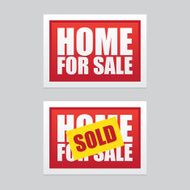 Home For Sale and Sold Signs