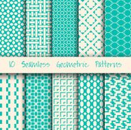 Grunge Seamless Geometric Patterns Set N8