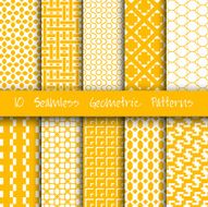 Grunge Seamless Geometric Patterns Set N9