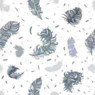 Feathers seamless pattern N14