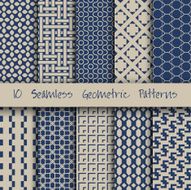 Grunge Seamless Geometric Patterns Set N10