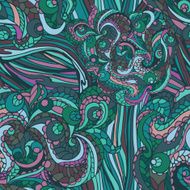Multicolor Abstract ethnic swirl seamless pattern ornament N2