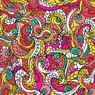 Multicolor Abstract swirl ethnic seamless pattern N2