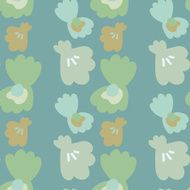 Pearl in the seashell seamless vector pattern