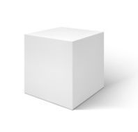 Vector White box isolated on white background