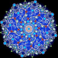 background with Golden decorations blue precious stones N2