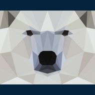 Wild bear stares forward Abstract geometric polygonat triangle illustration
