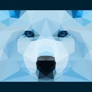 Wild wolf stares forward Abstract geometric polygonat triangle illustration N2
