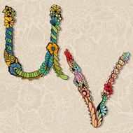Floral alphabet N5