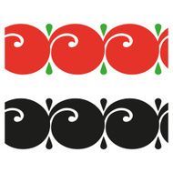 Seamless ornament in style Khokhloma Vector illustration