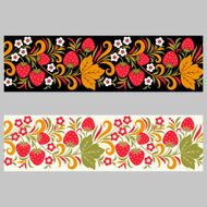 Seamless ornament in style Khokhloma Vector illustration N2