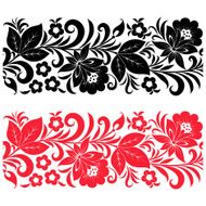 Seamless ornament in style Khokhloma Vector illustration N5