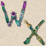 Floral alphabet N7