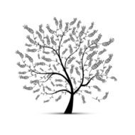 Art tree beautiful for your design N4