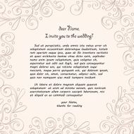 Card tracery handmade wedding invitation