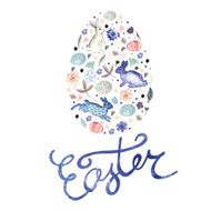 Easter pastel watercolor card