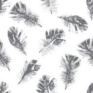 Seamless pattern with feathers N41