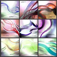 Abstract vector background set futuristic technology