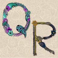 Floral alphabet N8
