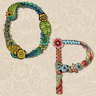 Floral alphabet N9