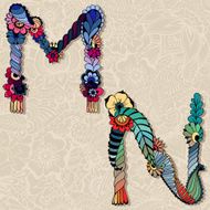 Floral alphabet N10