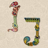 Floral alphabet N11