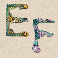 Floral alphabet N13