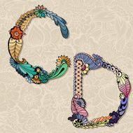 Floral alphabet N14