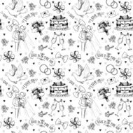 Hand drawn love symbols N12