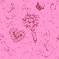 Hand drawn love symbols N48